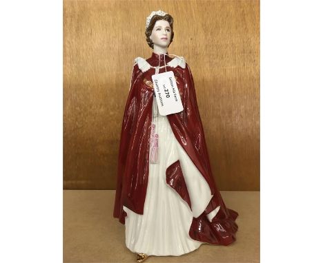  Royal Worcester figurine in celebration of the Queens 80th birthday 2006 