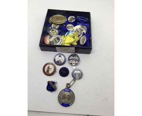 Collection of vintage football supporters club badges