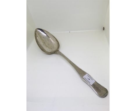 Oversized continental silver serving spoon. Silver weight 281 grams,  Continental silver hallmarks  approximate measurements 