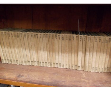 The Red Letter Shakespeare, edited by E. K. Chambers, thirty seven volumes with cover designed by Talwin Morris 