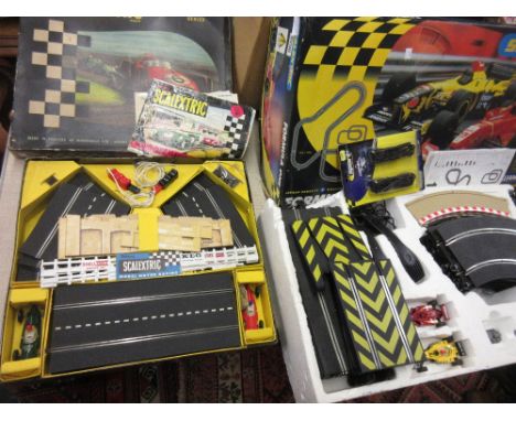Boxed Triang Scalextric set with accessories, together with a modern Scalextric set 