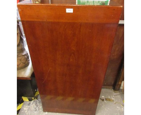 Good quality 19th Century mahogany folding table top bagatelle board, complete with a box set of stained ivory balls and mace