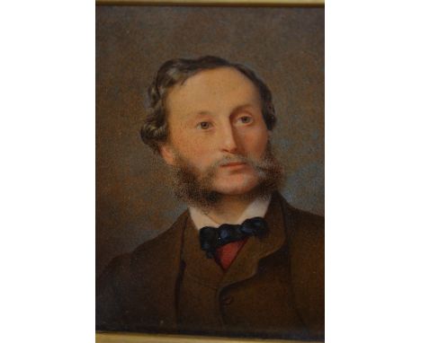 Late 19th Century miniature portrait of a gentleman, gilt framedGood condition, no damage or restoration 