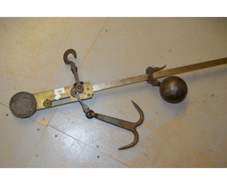 Pair of large heavy steel and iron Co-Operative scales 