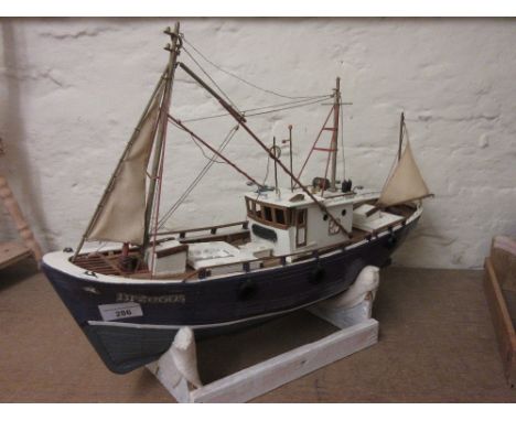 Wooden scale model of the trawler ' Marina ' 