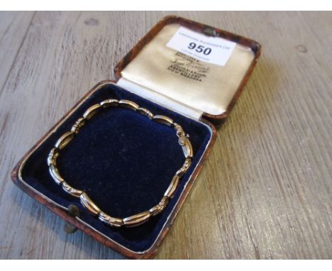9ct Yellow gold ruby and diamond set braceletGood general condition, no damage or restoration 