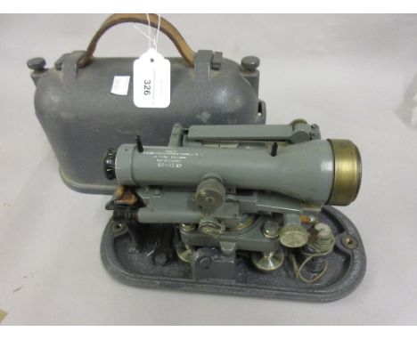 Cooke Troughton & Simms, mid 20th Century surveyors level with tripod 