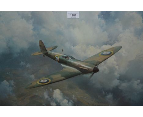 Frank Wootton, artist signed coloured print of a Spitfire, ' The First for the Few ' Limited Edition 568 of 850, with various