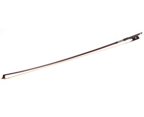 FRENCH VIOLIN BOW, LATE 19TH / EARLY 20TH CENTURY stamped Cuniot-Hury, octagonal stick with white metal mounts74.3cm longAddi