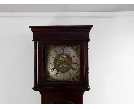 HAMPSON OF WARRINGTON, MAHOGANY EIGHT DAY LONGCASE CLOCK, THE MOVEMENT LATE 18TH / EARLY 19TH CENTURY, THE CASE 20TH CENTURY 