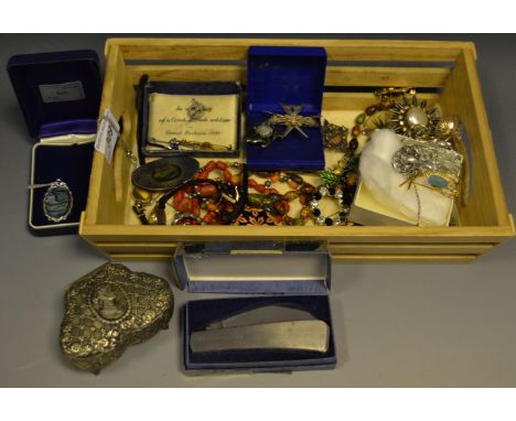 Jewellery- a silver filigree Maltese cross, silver pendant, Rotary watches, Wilkinson Sword pen knife, etc