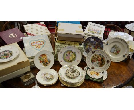 Wedgwood Beatrice Potter Peter Rabbit and Friends;  a Roy Doulton Valentines plates;  other decorative plates