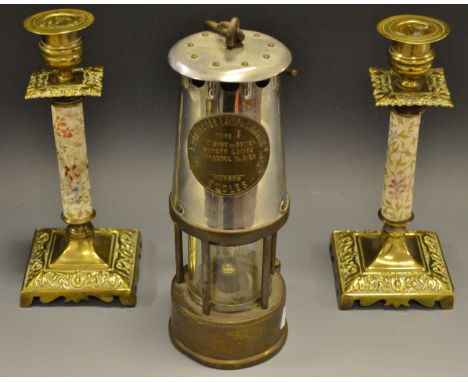 An  Eccles 'The Protector Lamp & Lighting' Co Ltd. miners lamp Type 6 Ministry of Power Safety Lamps; an early 20th century p