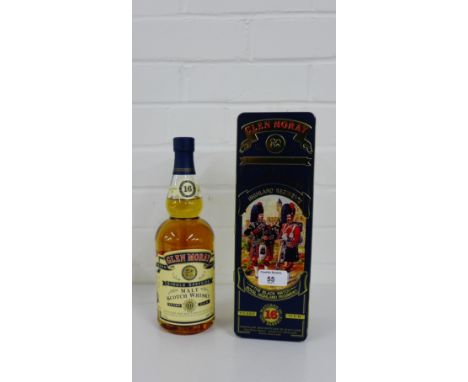 Glen Moray 16 years old single Speyside Malt Scotch Whisky in limited edition Black Watch Royal Highland Regiment coloured ti