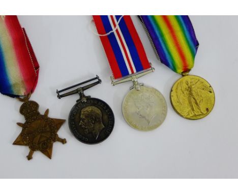 A group of WWI medals awarded to 46902 Spr R. Dick, R.E to include Victory, British War and 1914 - 15 Star together with a WW