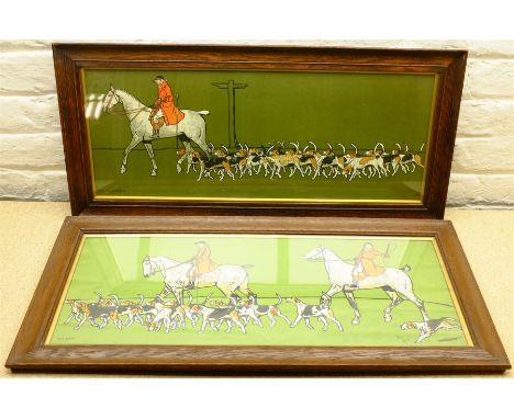 After Cecil Aldin (British 1870-1935): 'The Huntsman', 'The Whip', 'The Glasgow Coach' and 'The Eton Coach', set four chromol