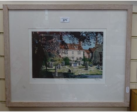 C J Bailey, coloured lithograph, the Old Vicarage, Church Square, signed in pencil, no. 3/50, image size 12" x 8", framed 