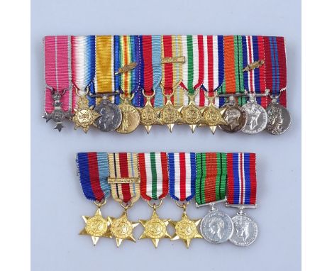 A collection of Second World War and First World War miniature medals 