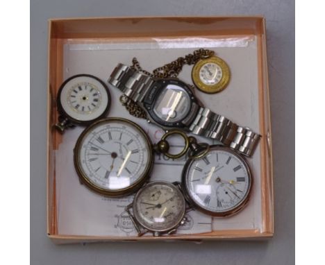 A gent's Tissot chrome-cased chronometer wristwatch, a silver-cased pocket watch H Samuel Manchester, a brass-cased chronomet