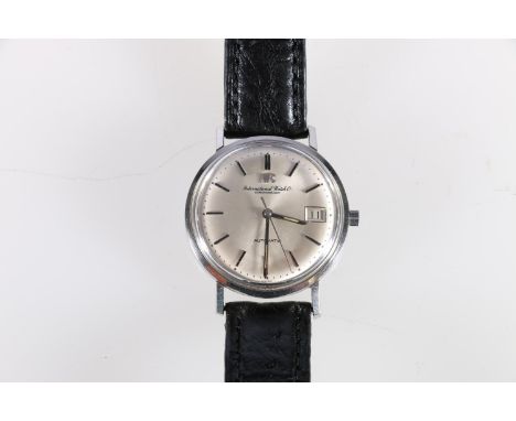 Gents International Watch Company IWC Schaffhausen automatic wristwatch, with stainless steel bezel. Case diameter is 3.5cm e