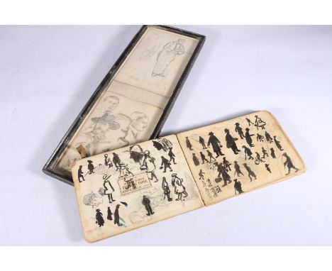 Manner of JOHN DUNCAN FERGUSSON RBA (Scottish, 1874-1961)&nbsp; A sketch book containing pencil drawings of figures and two p