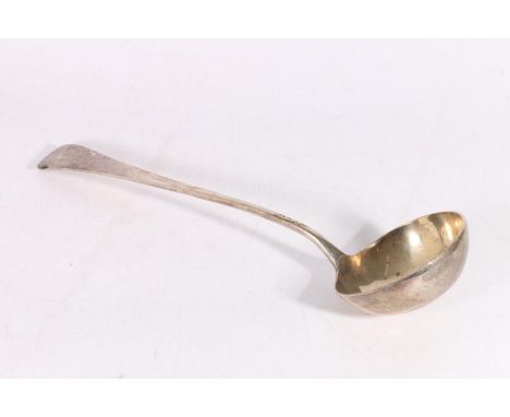 Victorian silver soup ladle of oar pattern by&nbsp;Charles Boyton (II), London, 1896, 34cm long, 280g. 