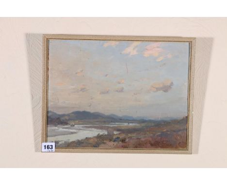 JAMES PATERSON PRSW RSA RSW (Scottish 1854-1932) Edge of a loch Oil on panel, signed, 26cm x 34cm. The work has marks in area