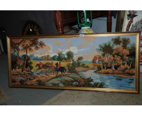 A 4' long tapestry of huntsmen.