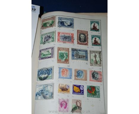 A British Empire and Commonwealth collection King Edward VII - Queen Elizabeth II in green movaleaf Stamp album, with broad r