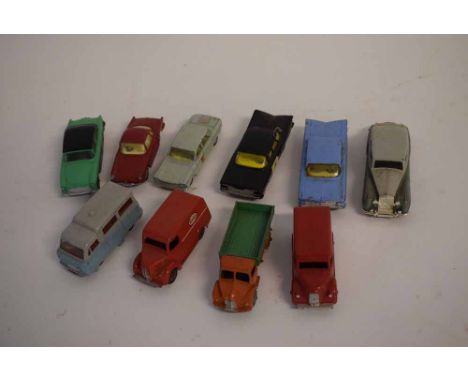 Mixed Lot: unboxed cars to include 2 Corgi Chevrolet Impalas, a Chevrolet Corvair, a  Renault model no 222, a Dinky Toy Troja