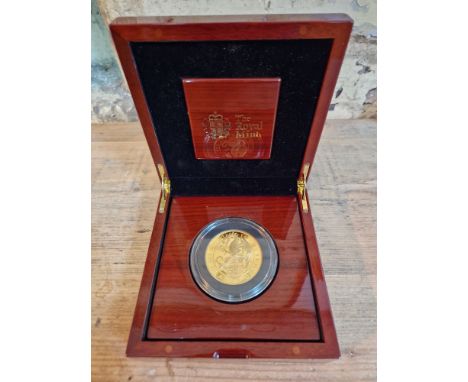 The Royal Mint, The Queen's Beasts The Red Dragon of Wales 2018 UK Five-Ounce Gold Proof Coin, 999.9 Au, 156.295g, diameter 5