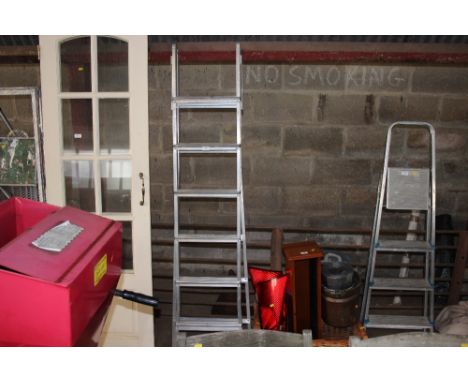 A aluminium step ladder 