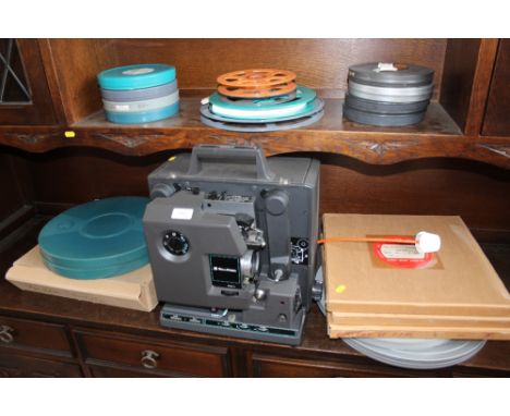 A 16mm projector and film