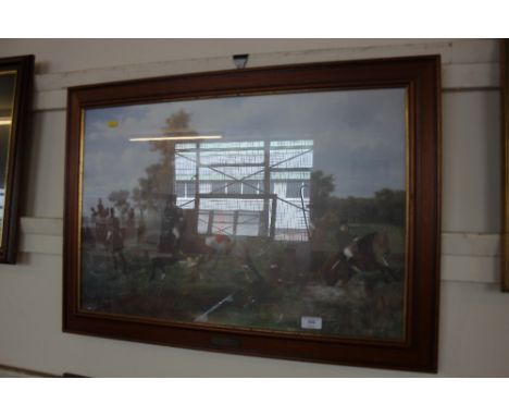 A framed hunting print 'The Steeple Chase 1859'