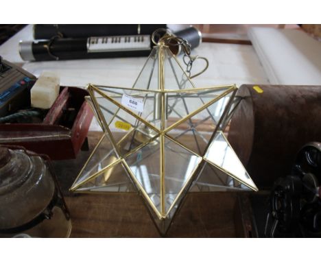 A glass light shade 