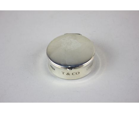 A Tiffany & Co sterling silver cased compass, marked 2001, 925 Spain