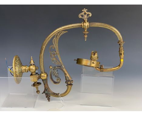 A Victorian wall-mounting gas lamp, converted to electricity