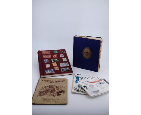 A "Special Agent" and two other vintage albums of GB and world stamps including a small number of un-franked QEII pre-decimal