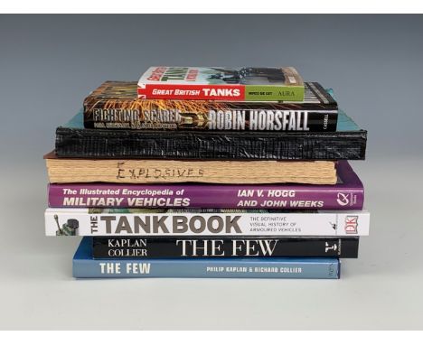 A group of books on the RAF, armoured fighting vehicles etc, including an official War Department General Service Tractor par