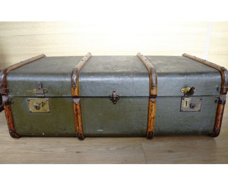 A vintage cabin trunk