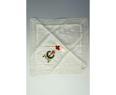 A Great War Royal Army Medical Corps (RAMC) silk handkerchief 