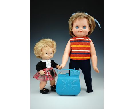Vintage dolls by Palitoy and Regal, 40 cm and 25 cm respectively