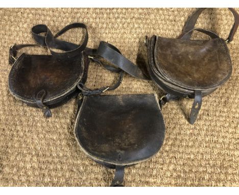 Three vintage shotgun cartridge bags