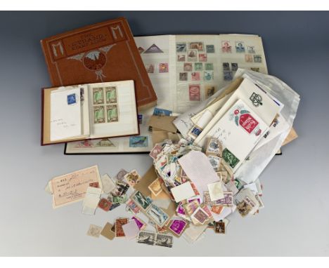 Two vintage stamps albums and further loose stamps
