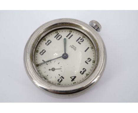 A vintage Smiths "Empire" chromium cased pocket watch, in a travel case 