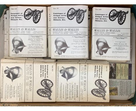 A quantity of vintage Wallis &amp; Wallis arms, armour and militaria catalogues