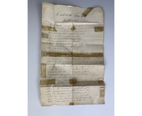 An 1868 autograph manuscript text of a poem pertaining to Pendle Hill, together with a related later latter 
