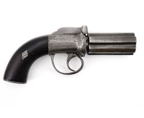 A Victorian bar-hammer percussion pepper-box pistol