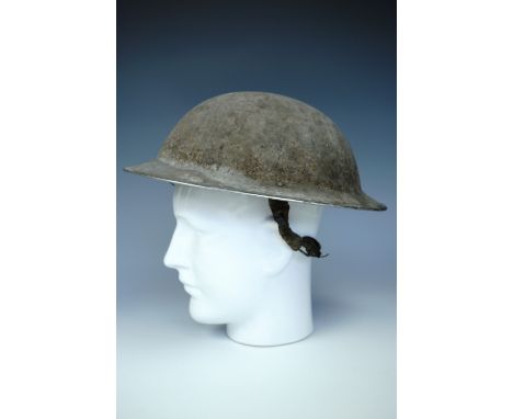 A Second World War British Army steel helmet