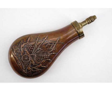 A reproduction Colt's patent powder flask